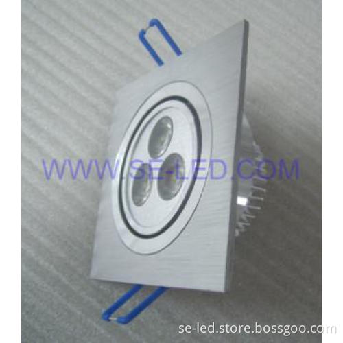 Square 3W White Dimmable LED Ceiling Light